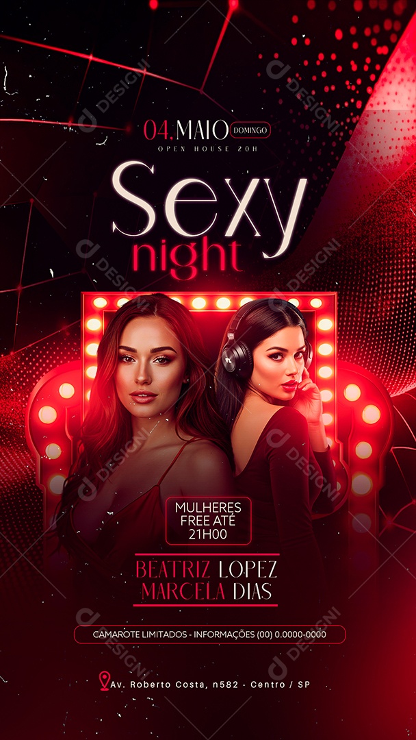 Story Flyer Sexy Night Social Media PSD Editável