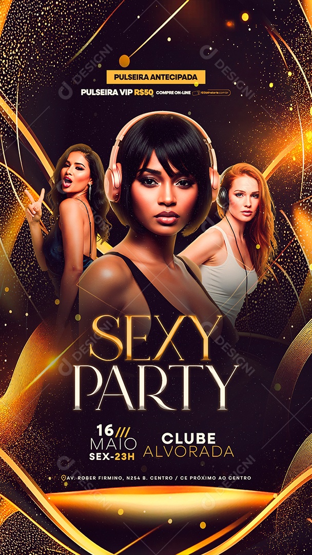 Story Flyer Sexy Party Social Media PSD Editável