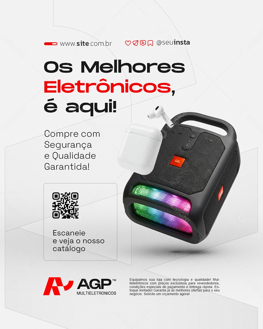 Story Loja de Eletrônicos Caixa de Som Os Melhores Social Media PSD Editável