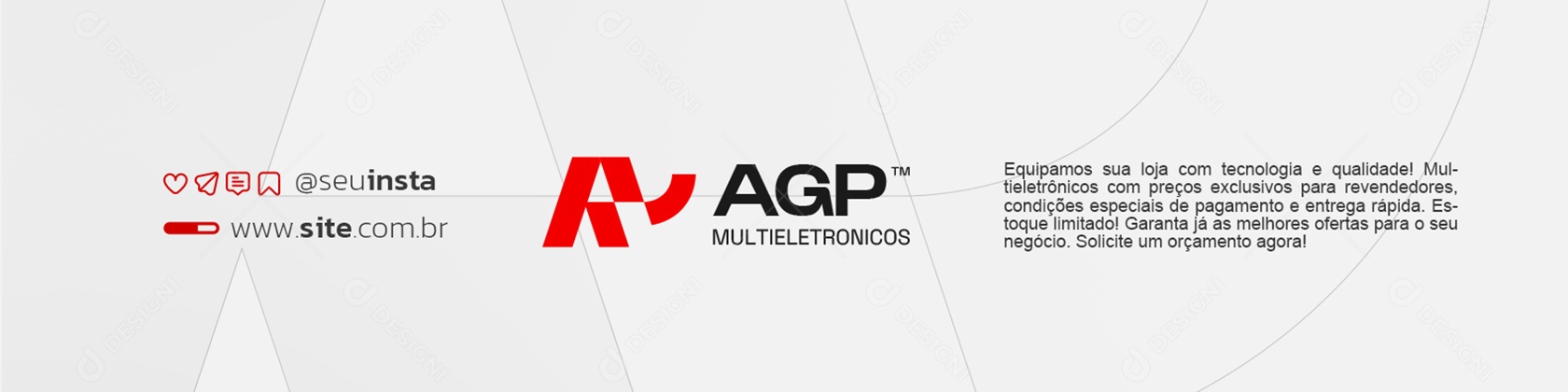 Banner Linkedin Loja de Eletrônicos Social Media PSD Editável