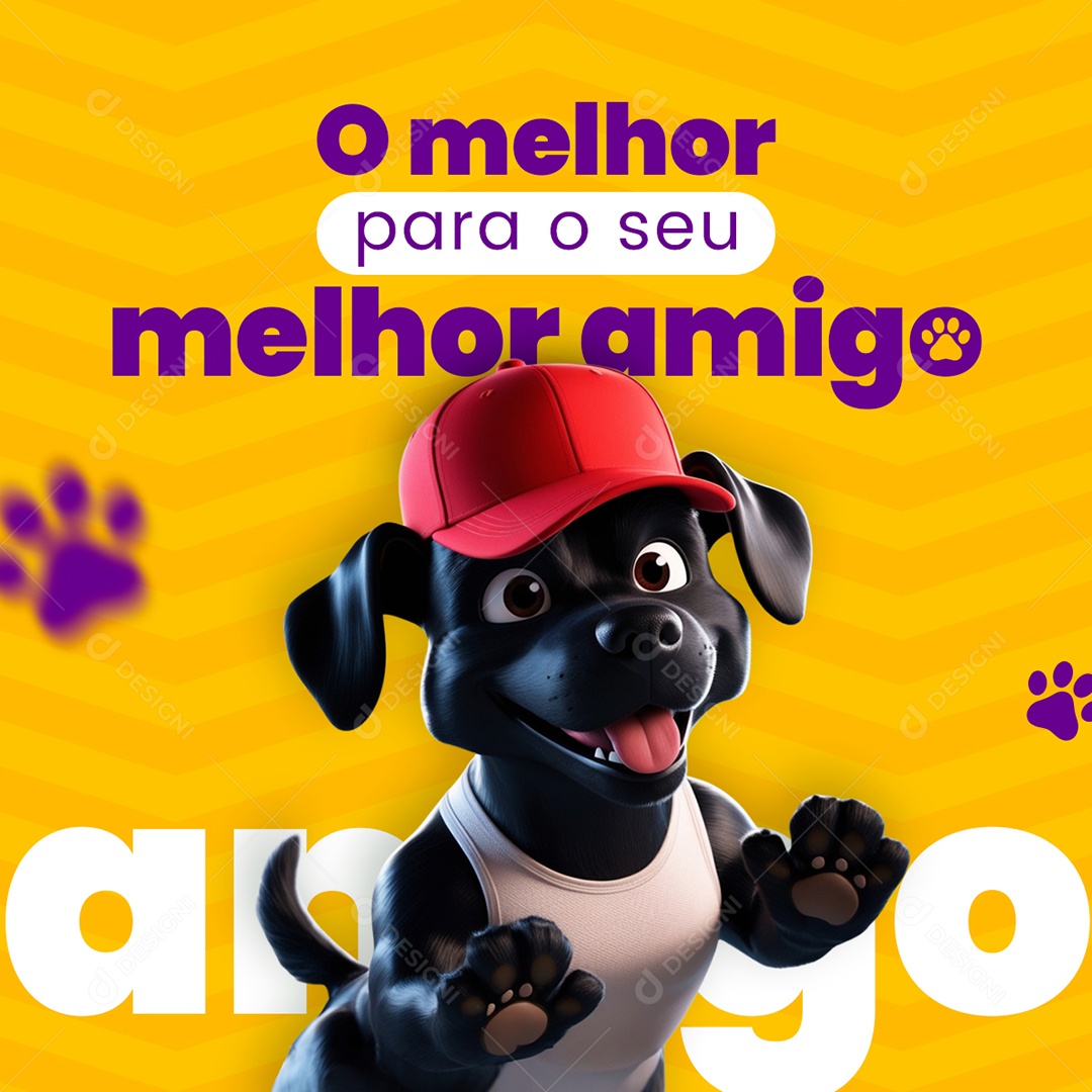Petshop O Melhor Para Seu Melhor Amigo Social Media PSD Editável