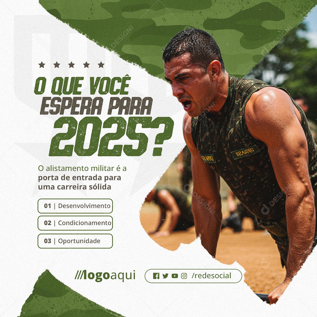 Alistamento Militar O Que Você Espera para 2025 Social Media PSD Editável