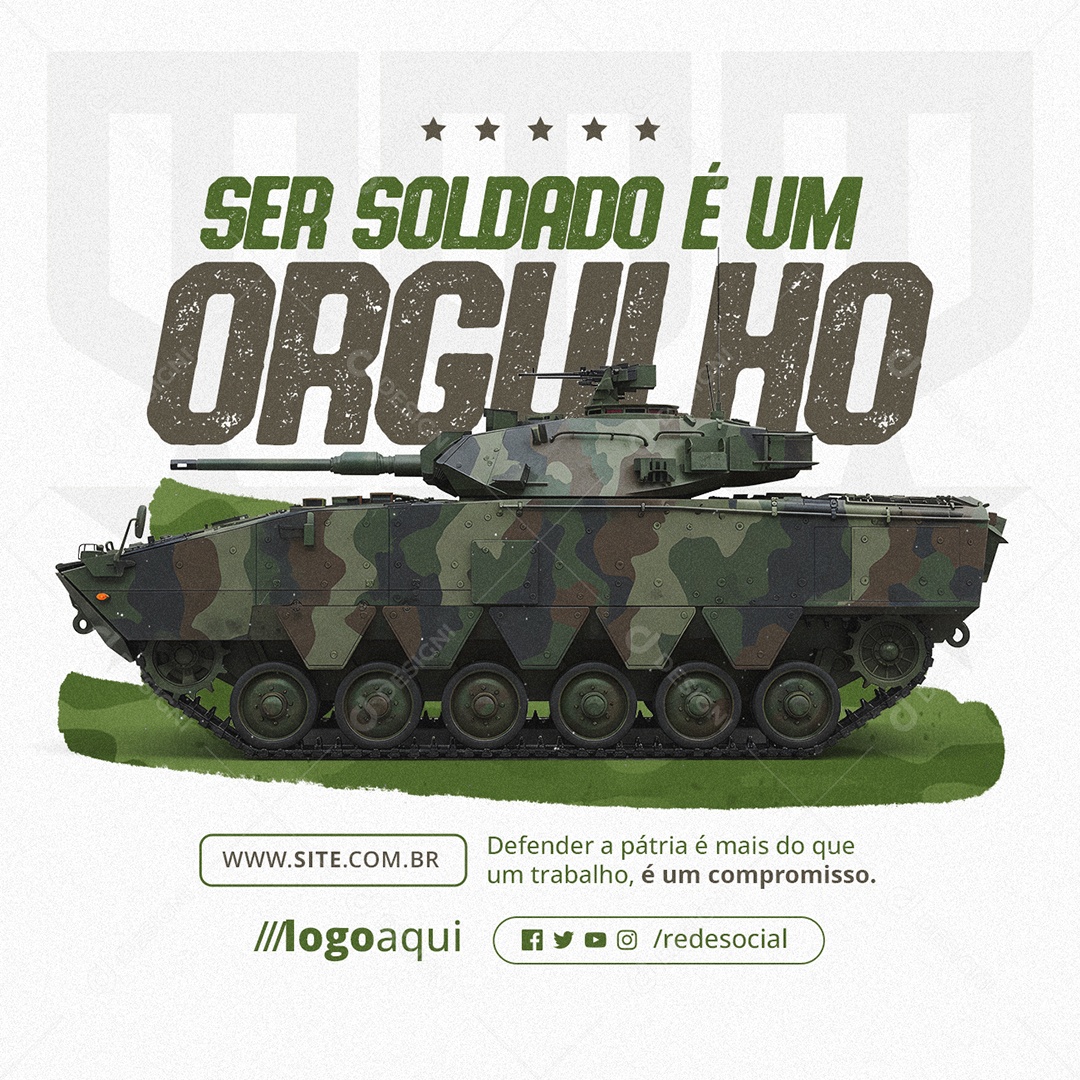Alistamento Militar Ser Soldado é Um Orgulho Social Media PSD Editável
