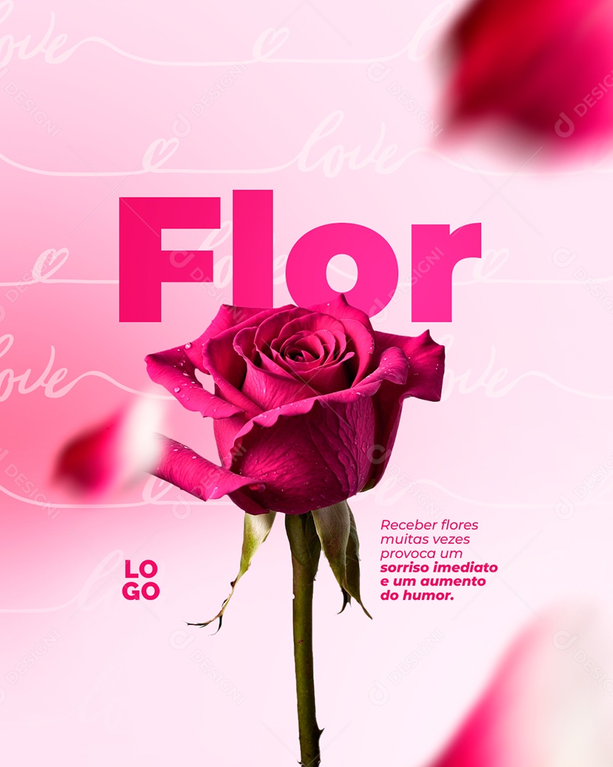 Floricultura Receber Flores Muitas Vezes Provoca Um Sorriso Imadiato Social Media PSD Editável