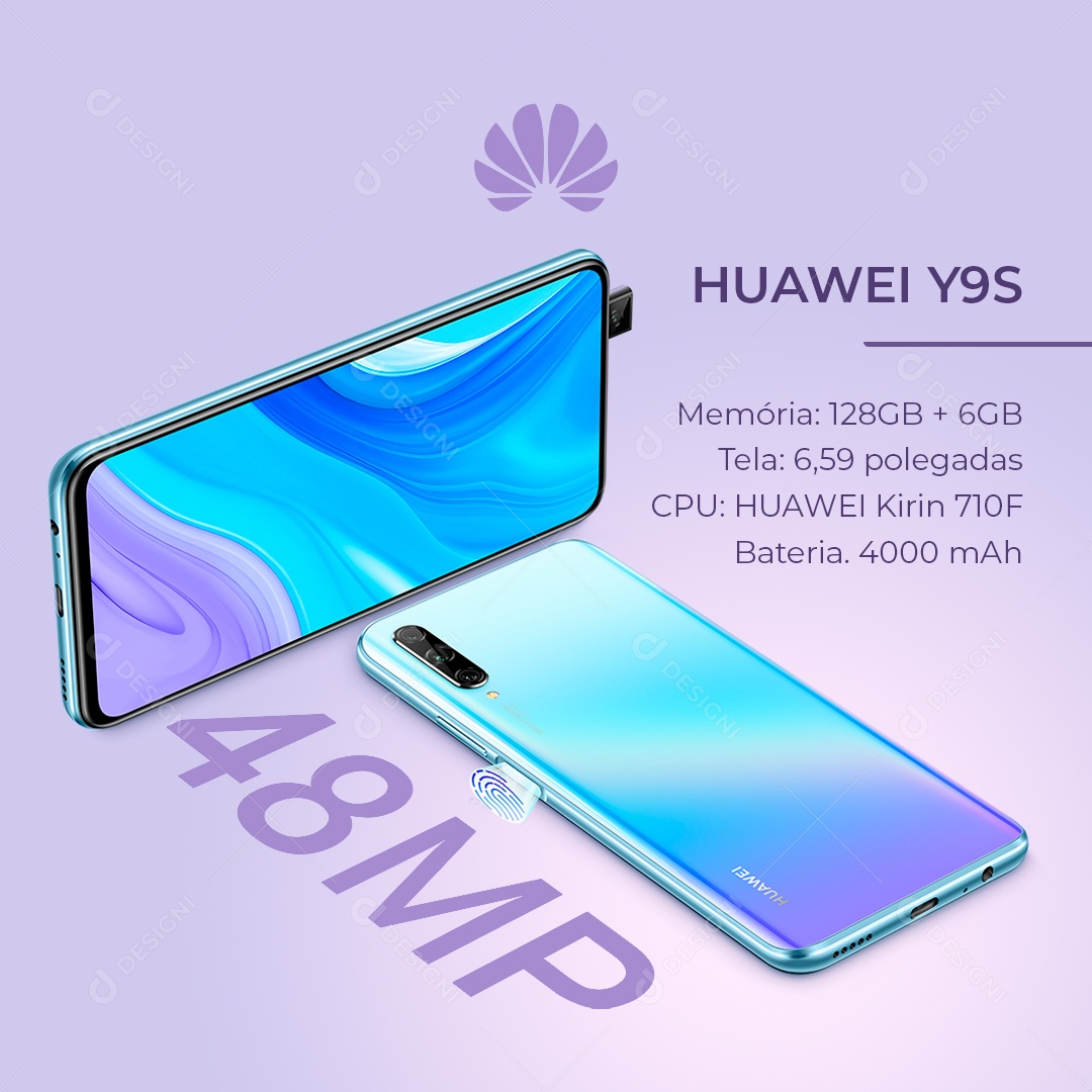 Loja de Eletrônicos Huawei Y9S Smartphone Social Media PSD Editável