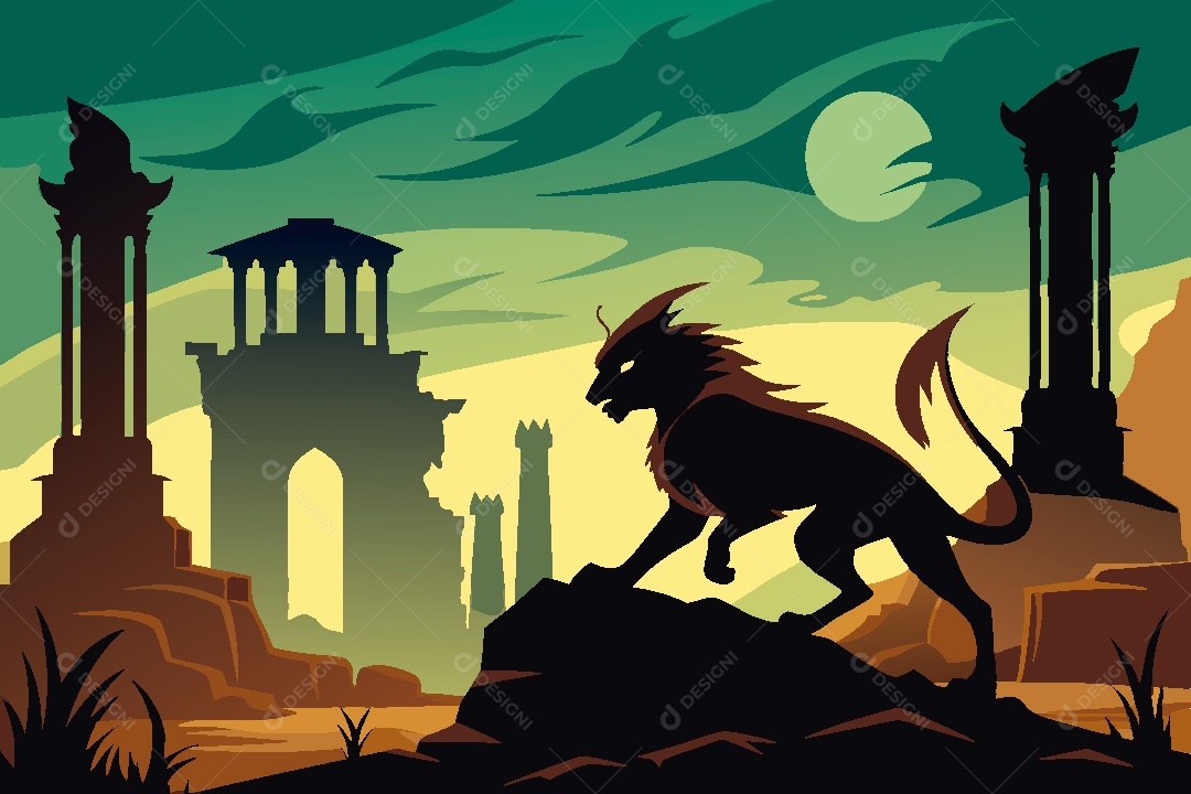 Silhueta de Felino Ilustração Vetor EPS