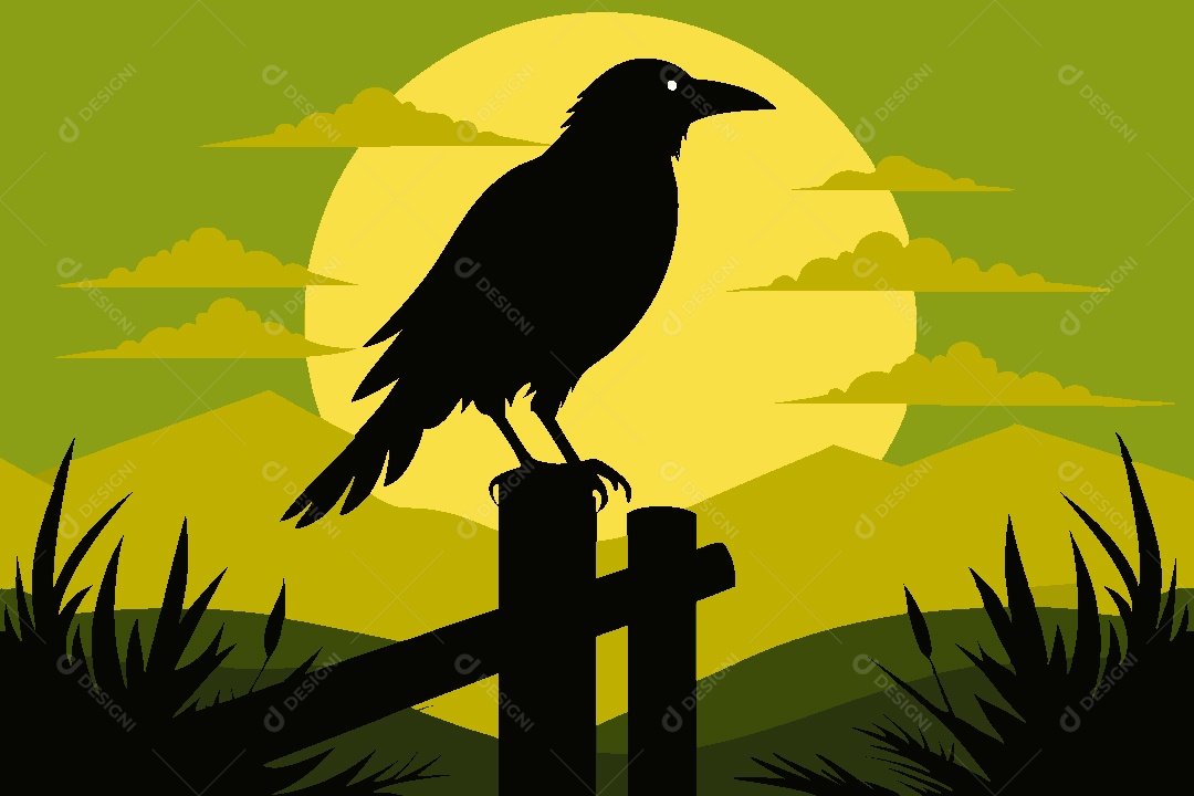 Silhueta de Pássaro Ilustração Vetor EPS