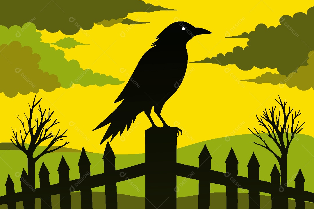 Silhueta de Pássaro Ilustração Vetor EPS