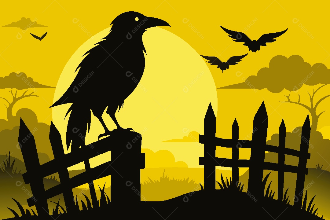 Silhueta de Pássaro Ilustração Vetor EPS