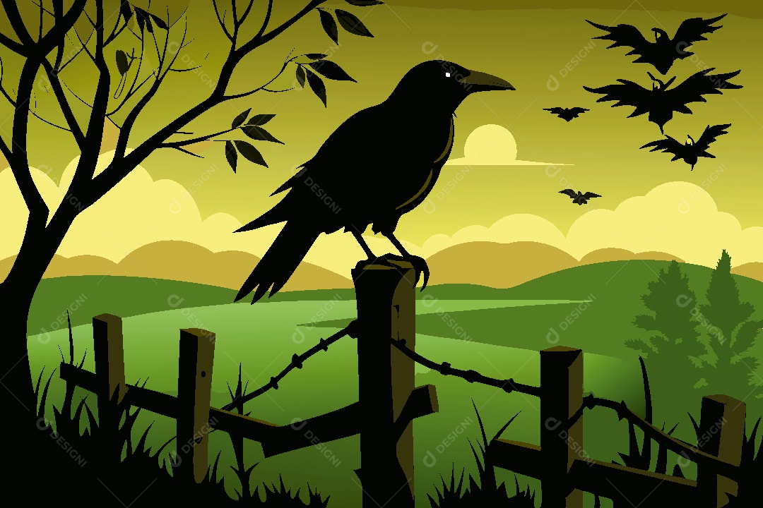 Silhueta de Pássaro Ilustração Vetor EPS