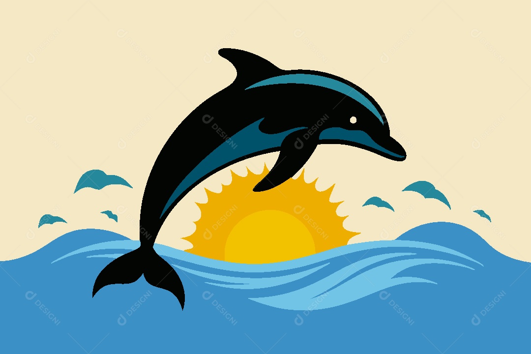 Golfinho Ilustração Vetor EPS