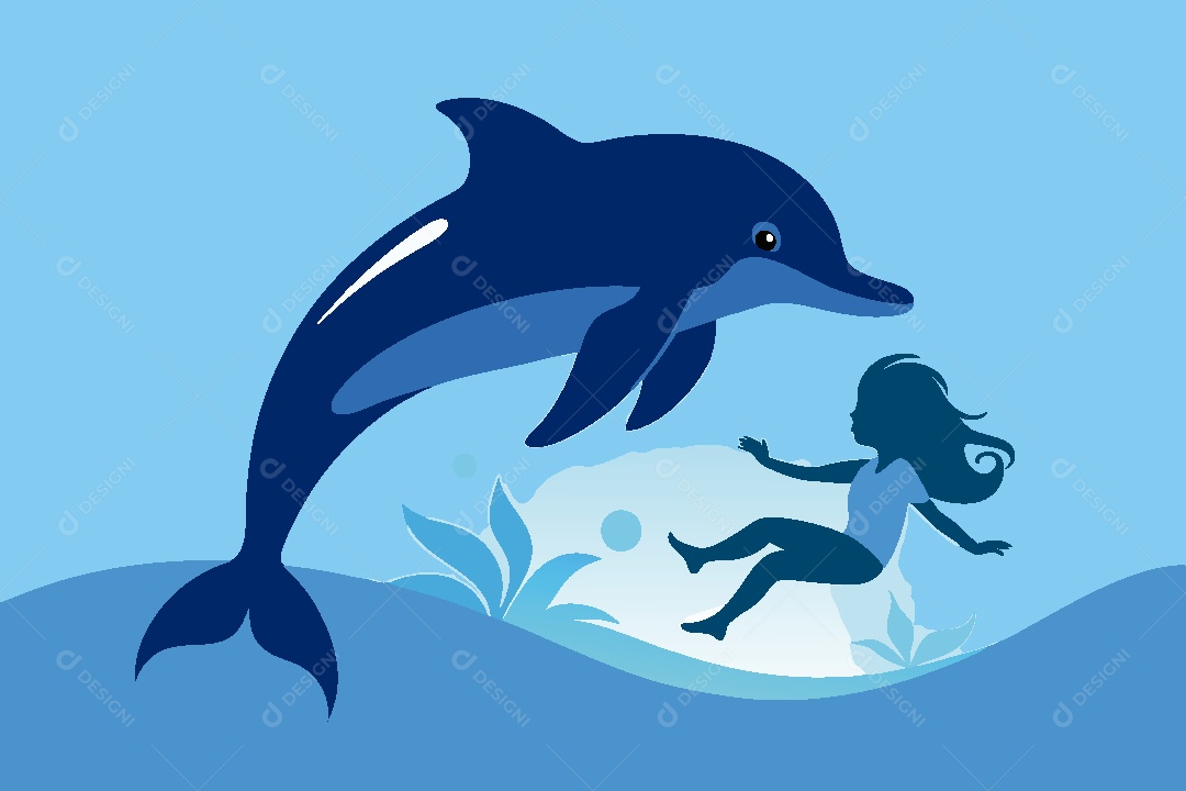 Golfinho Ilustração Vetor EPS