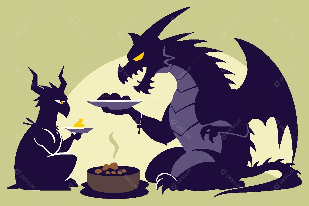 Dragão Ilustração Vetor EPS