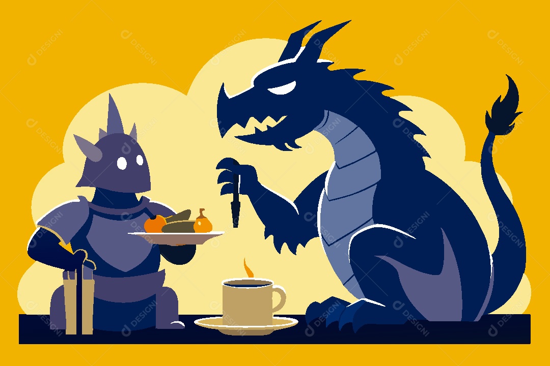 Dragão Ilustração Vetor EPS