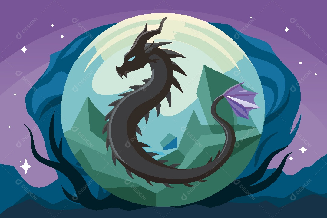 Dragão Ilustração Vetor EPS