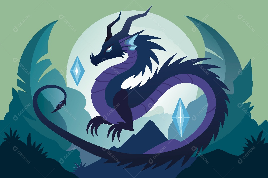 Dragão Ilustração Vetor EPS