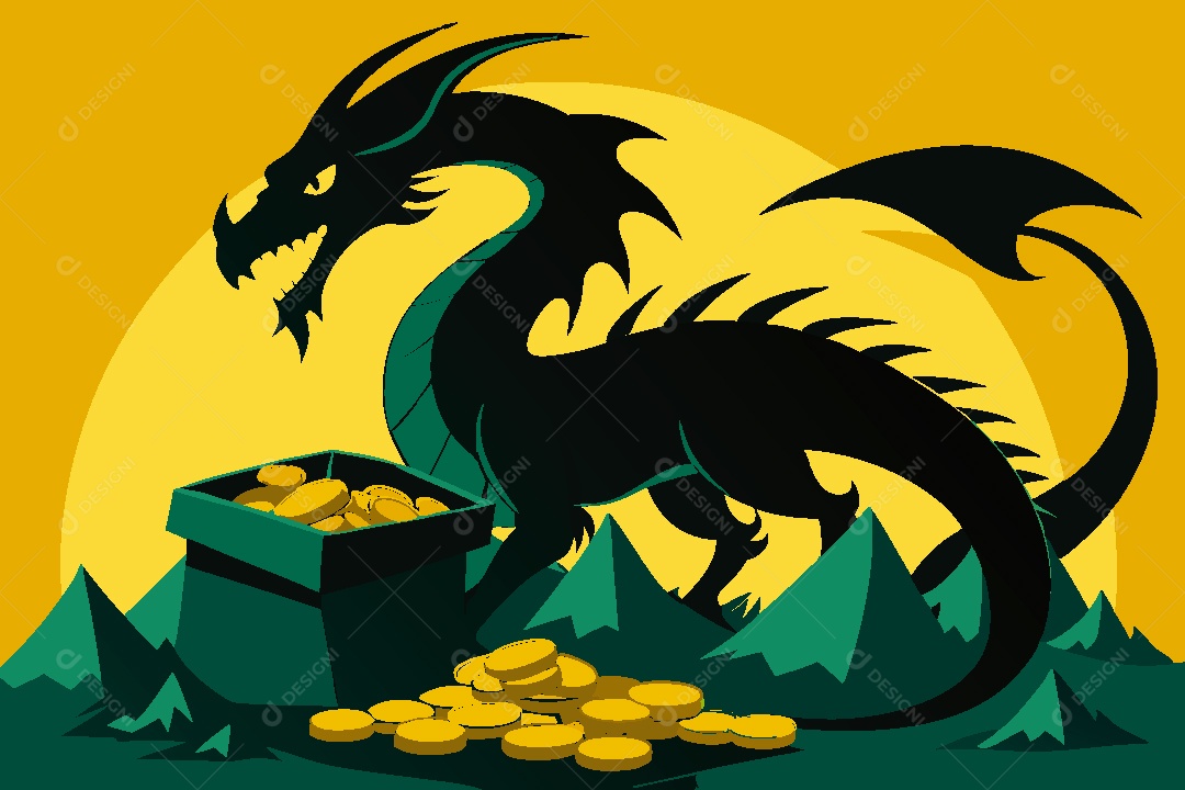 Dragão Ilustração Vetor EPS