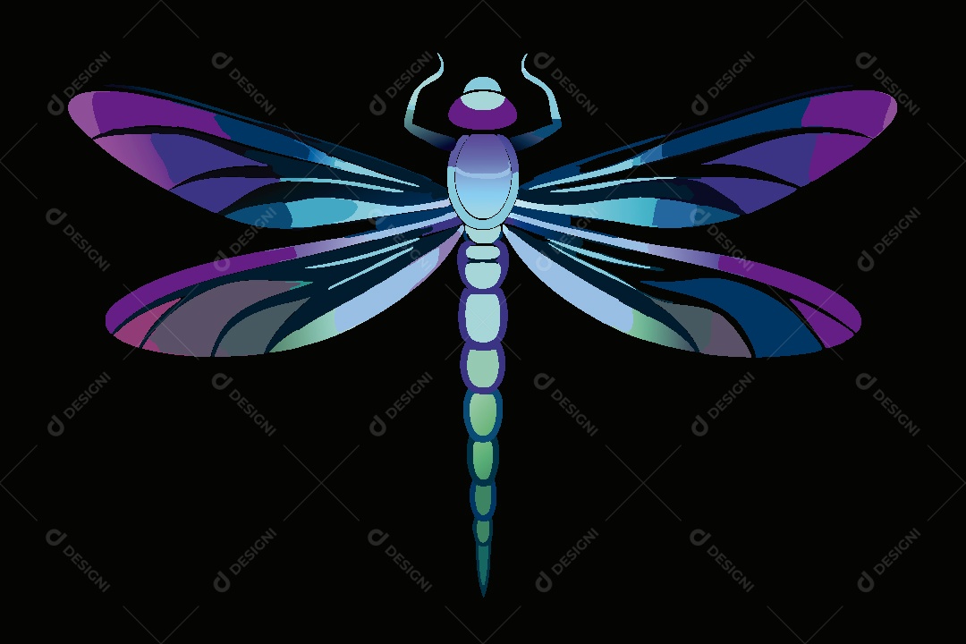 Libélula Ilustração Vetor EPS