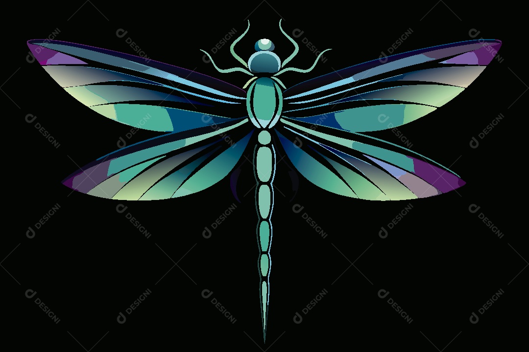 Libélula Ilustração Vetor EPS