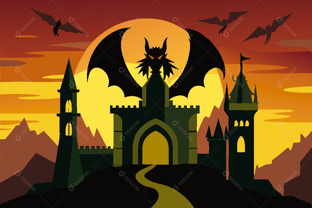 Dragão Ilustração Vetor EPS