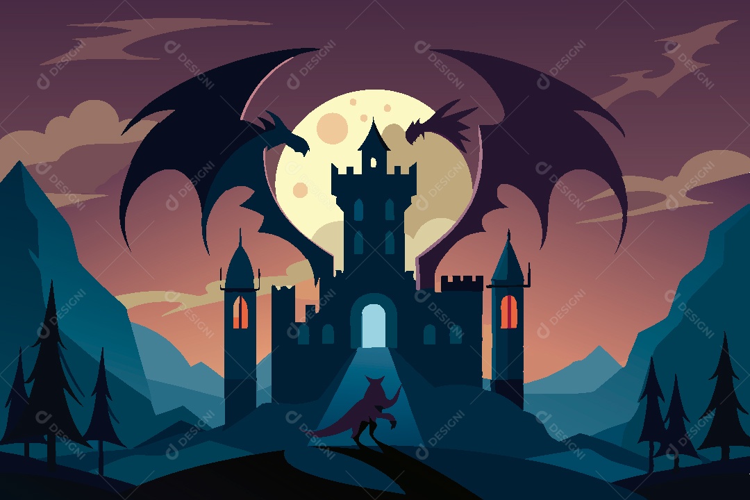 Dragão Ilustração Vetor EPS