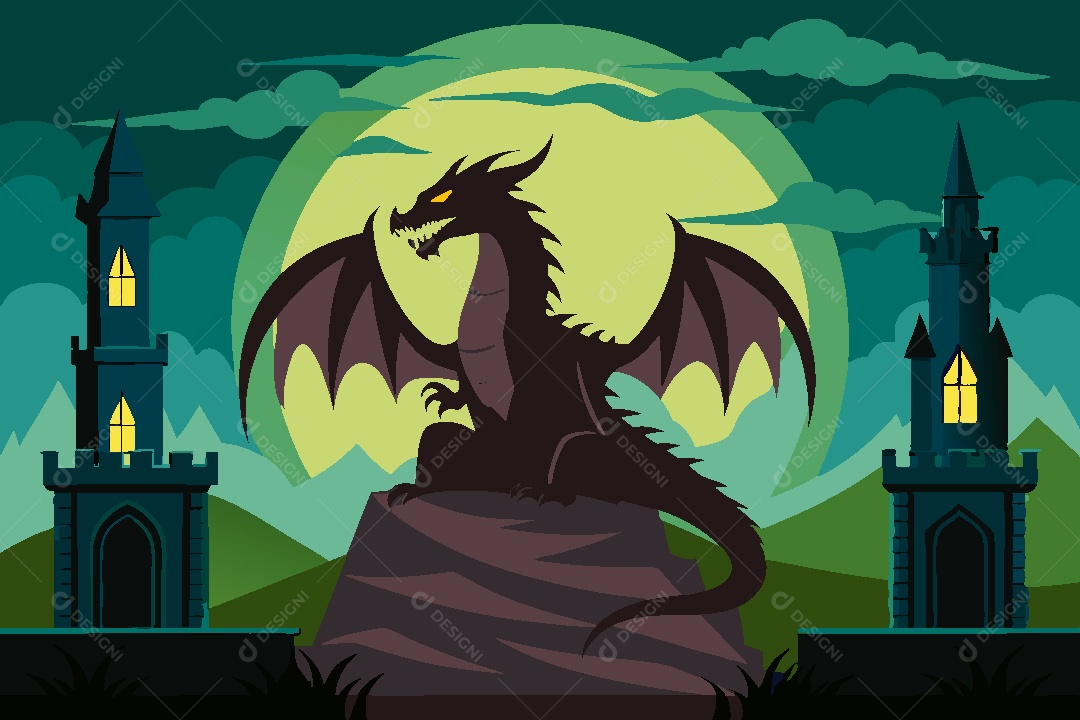 Dragão Ilustração Vetor EPS