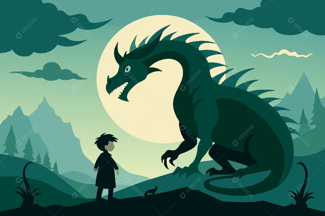 Dragão Ilustração Vetor EPS