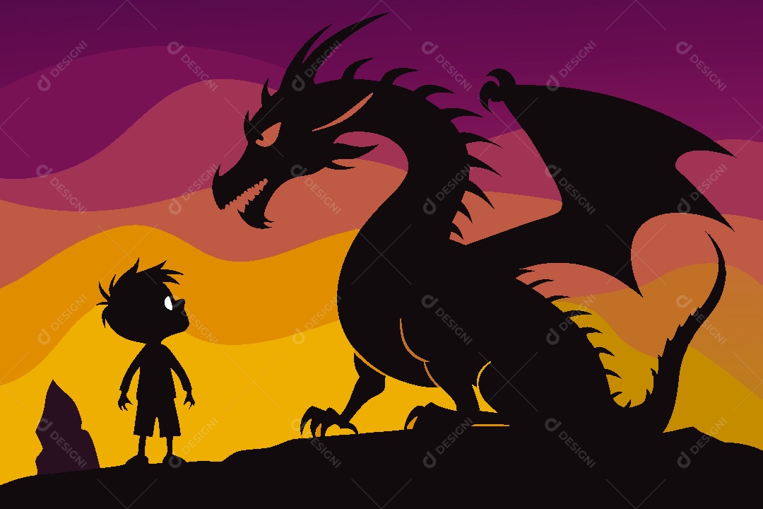 Dragão Ilustração Vetor EPS