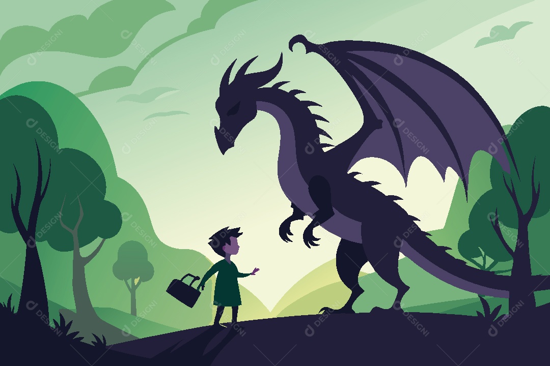 Dragão Ilustração Vetor EPS