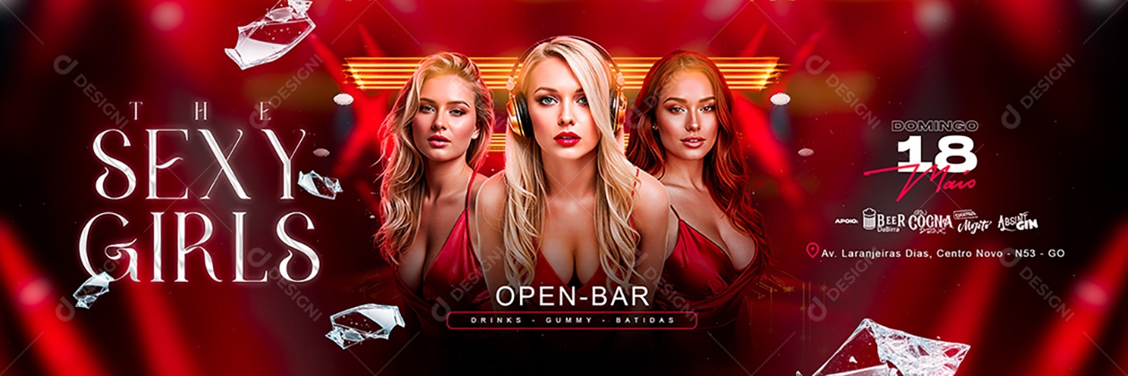 Carrossel Flyer The Sexy Girls Social Media PSD Editável