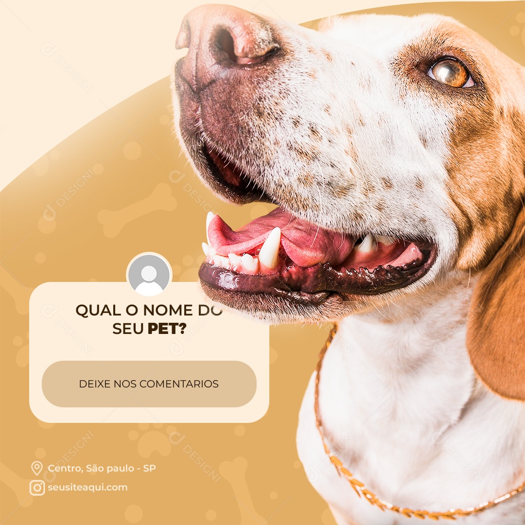Qual ONomedoSeu Pet Social Media PSD Editável