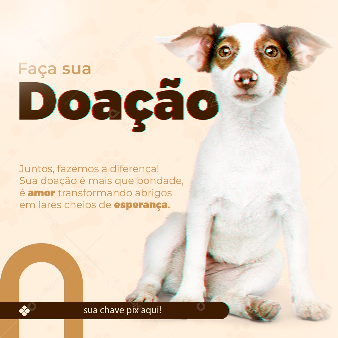 Clínica Veterinária Faça Sua Doação Social Media PSD Editável