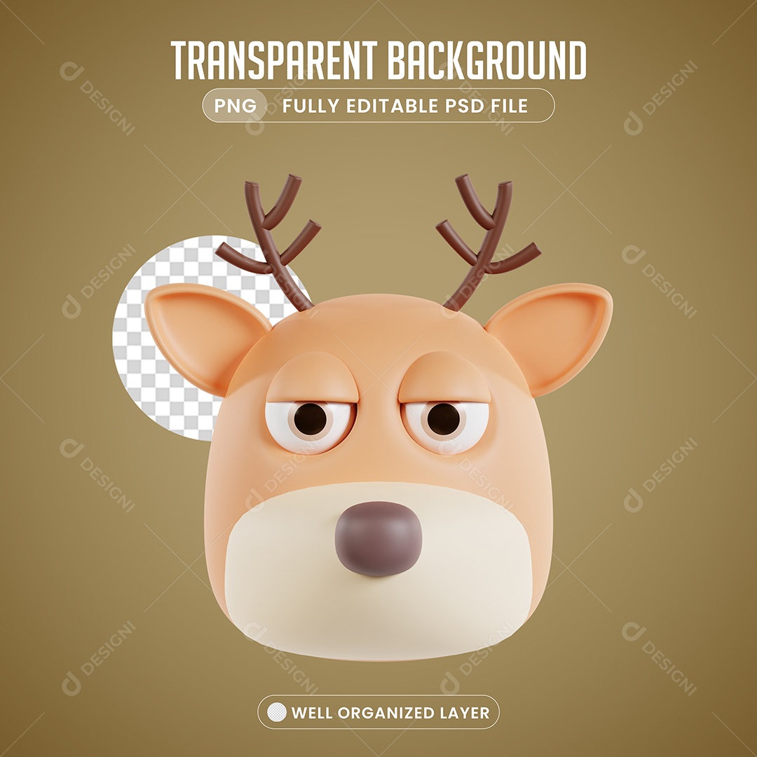 Elemento 3D Rena para Composição PSD