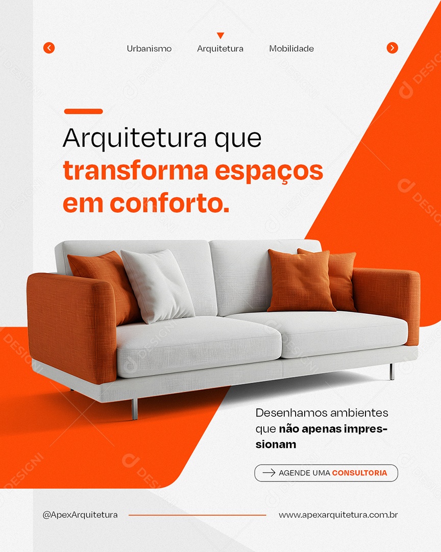 Arquiteto Arquitetura Que Transforma Espaços em Conforto Social Media PSD Editável