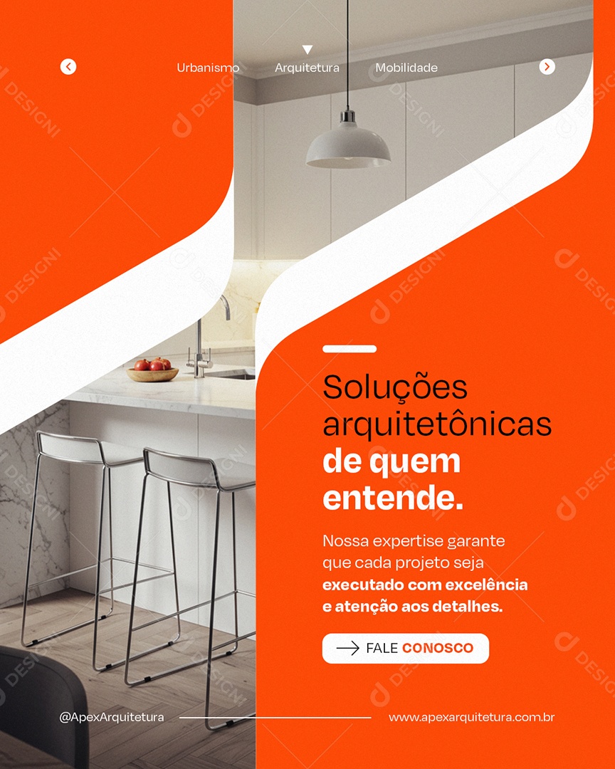 Arquiteto Soluções Arquitetônicas de Quem Entende Social Media PSD Editável