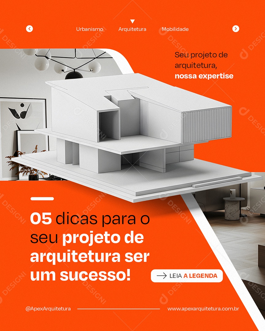 Arquiteto Cinco dicas Para o Seu Projeto Social Media PSD Editável