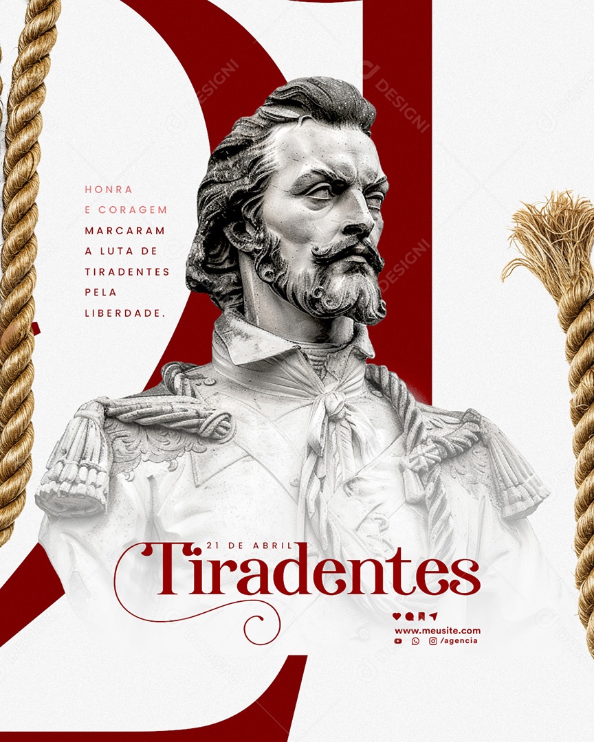 Dia de Tiradentes 21 de Abril Social Media PSD Editável