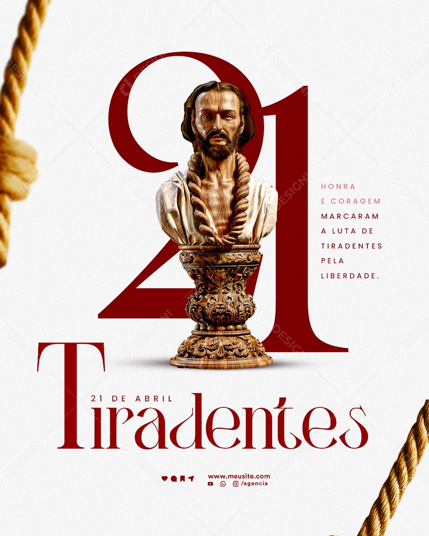 Dia de Tiradentes 21 de Abril Social Media PSD Editável