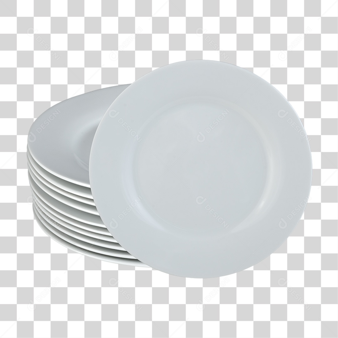 Pilha de Pratos PNG Transparente