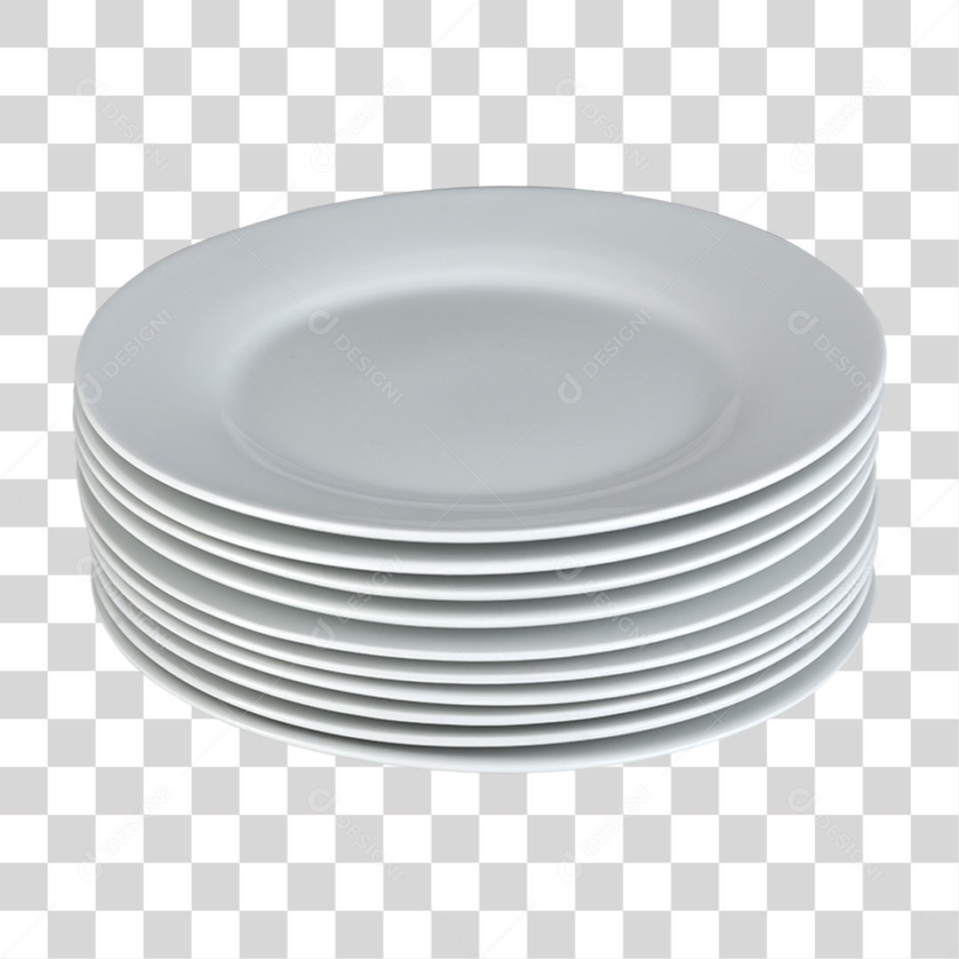 Pilha de Pratos PNG Transparente