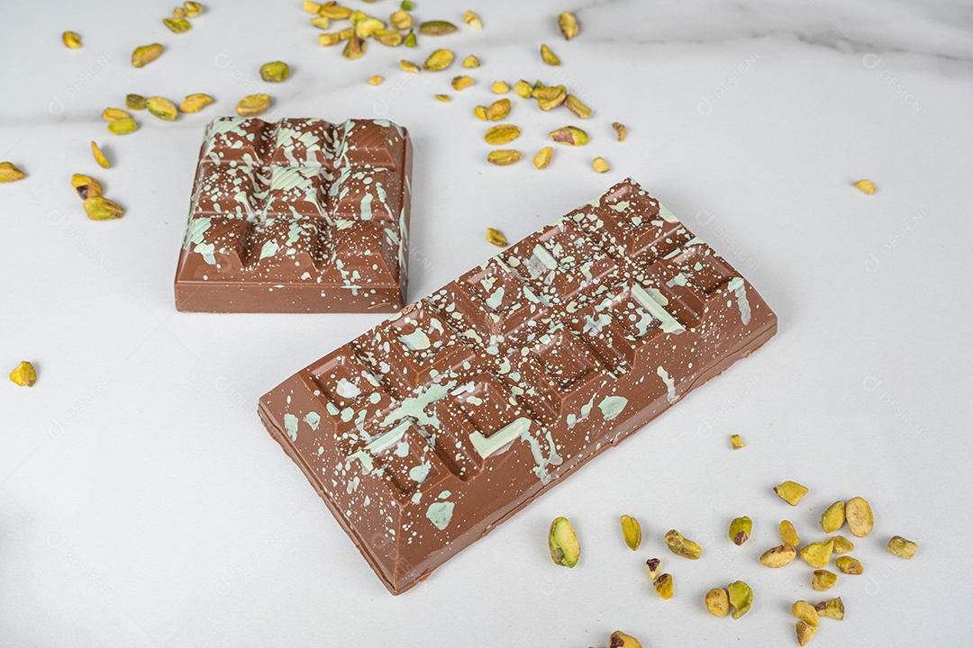 Barra de chocolate com pistache