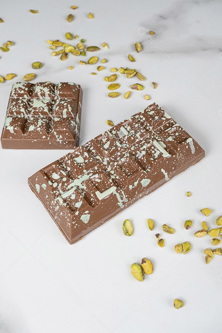 Barra de chocolate com pistache