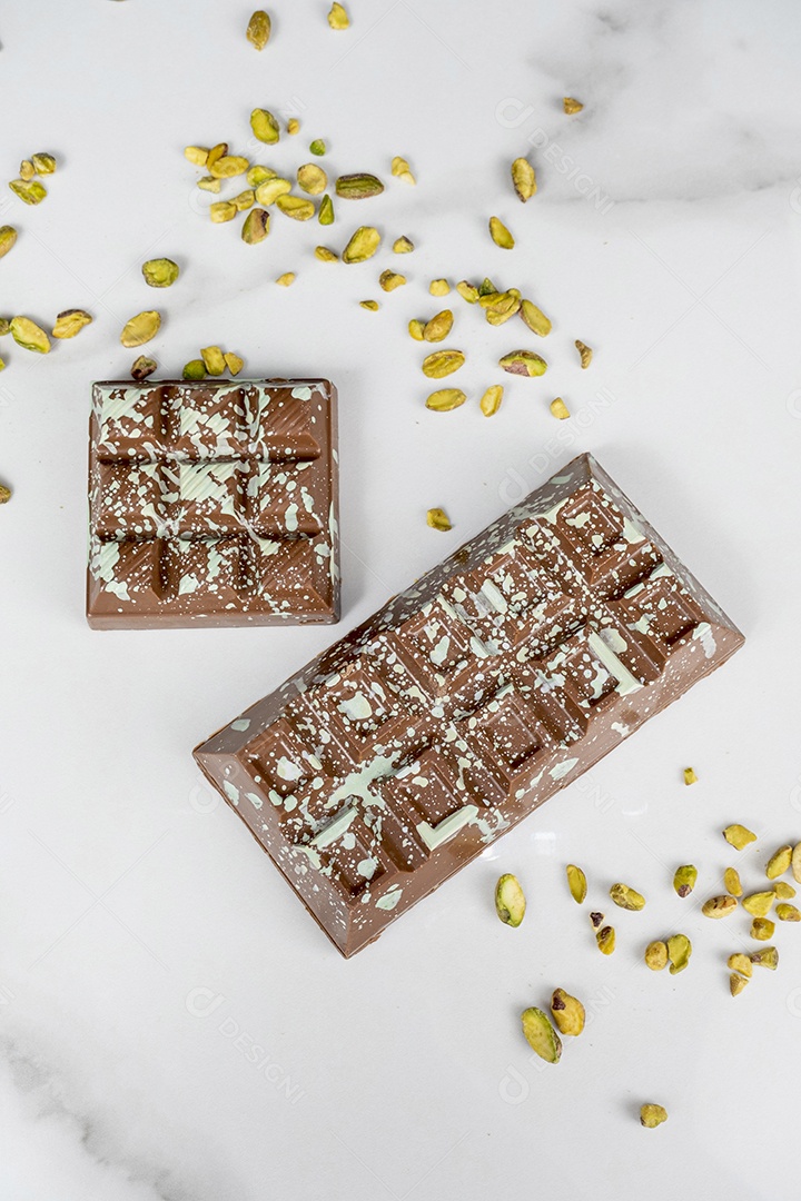 Barra de chocolate com pistache