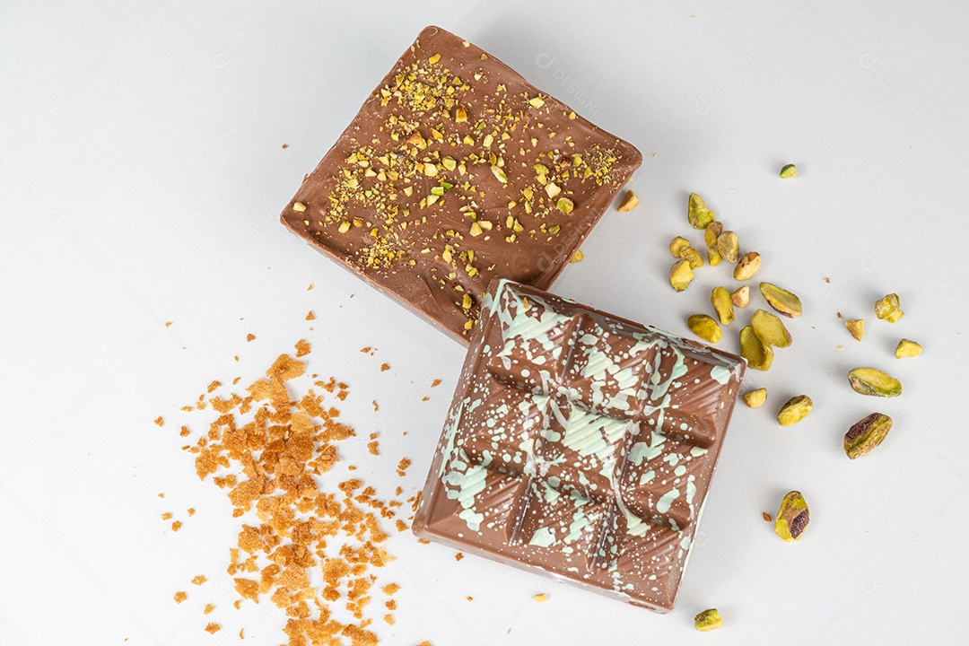 Barra de chocolate com pistache