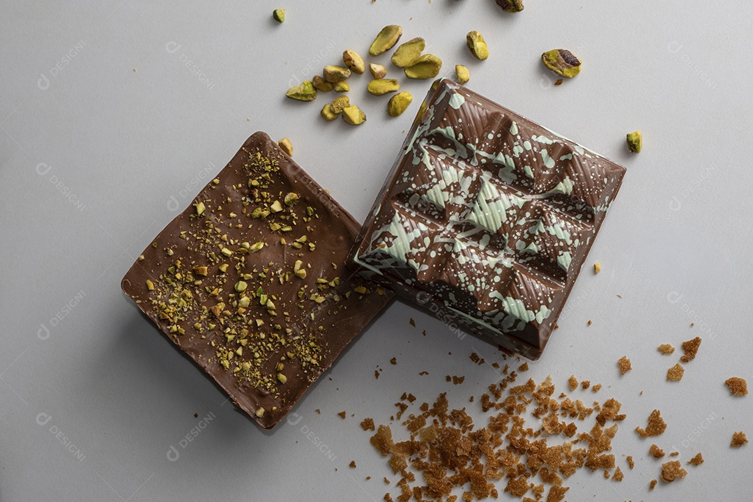 Barra de chocolate com pistache