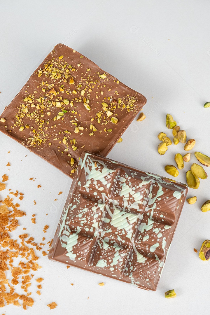 Barra de chocolate com pistache