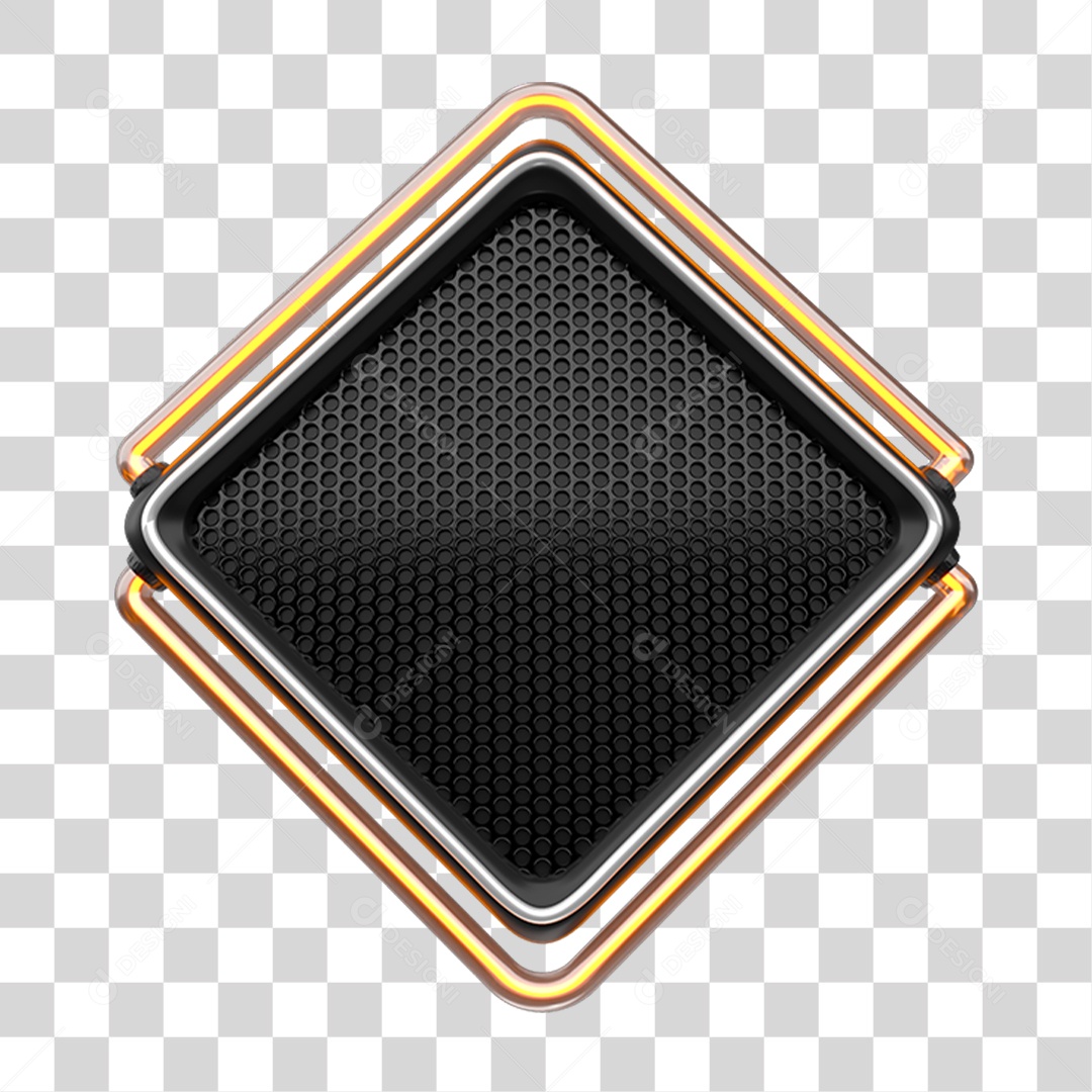 Painel de Metal com Neon PNG Transparente