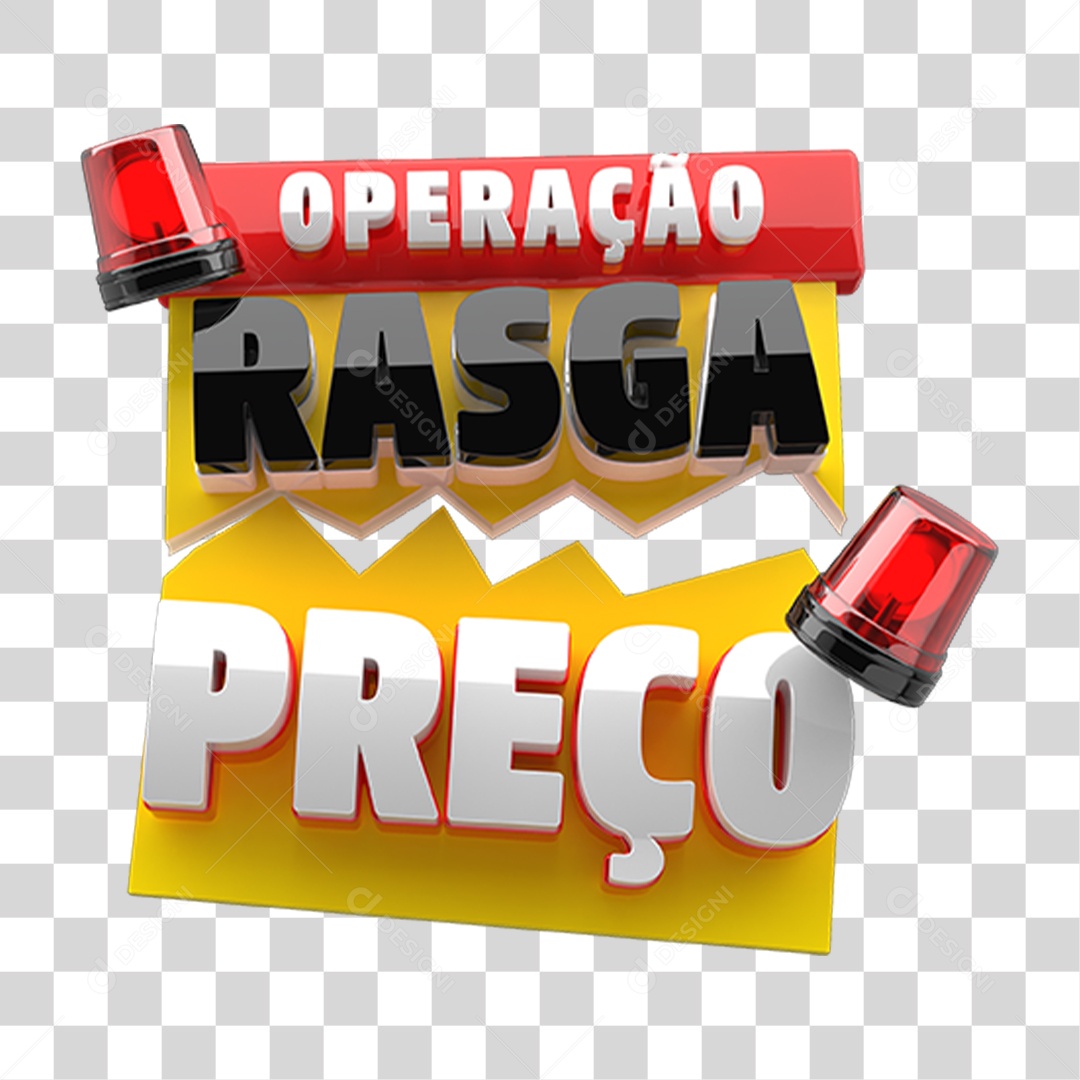 Selo 3D Operação Rasga Preço PNG Transparente