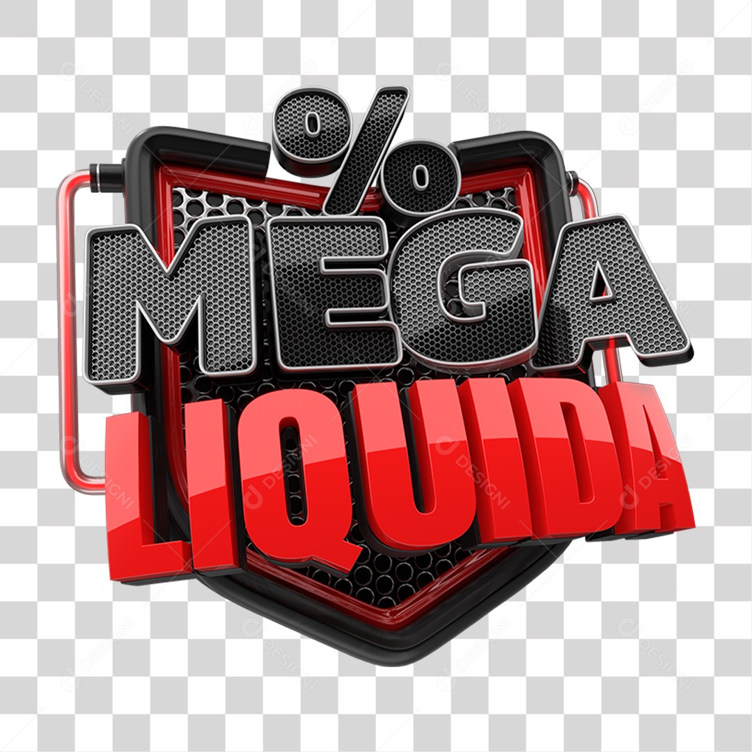 Selo 3D Mega Liquida PNG Transparente