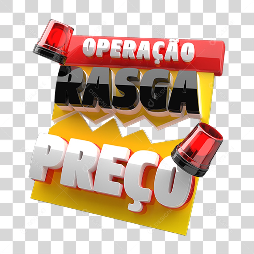 Selo 3D Operação Rasga Preço PNG Transparente